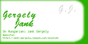 gergely jank business card